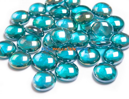 Glasparels 4434 teal diamant