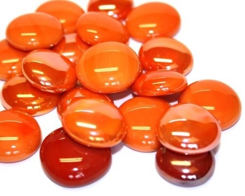 Glasparels (nuggets/gems) - mix oranje