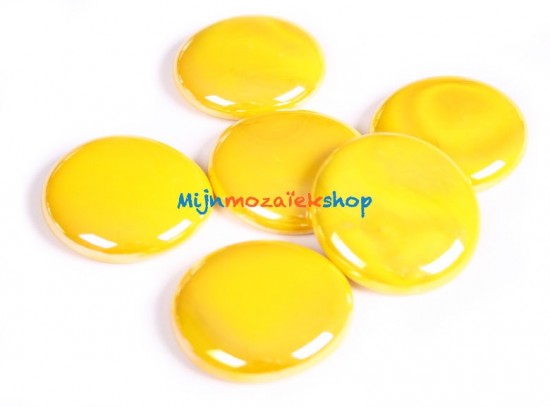 Glasparels XL (nuggets/gems) - geel opaal