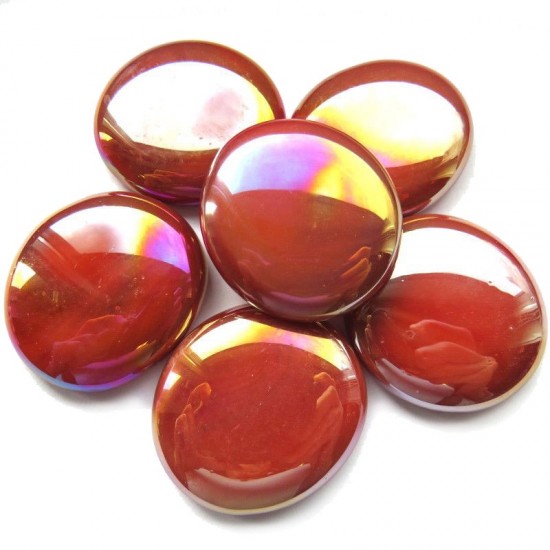 Glasparels XL (nuggets/gems) - rood opaal
