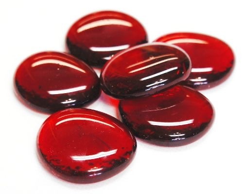 Glasparels XL (nuggets/gems) - rood kristal