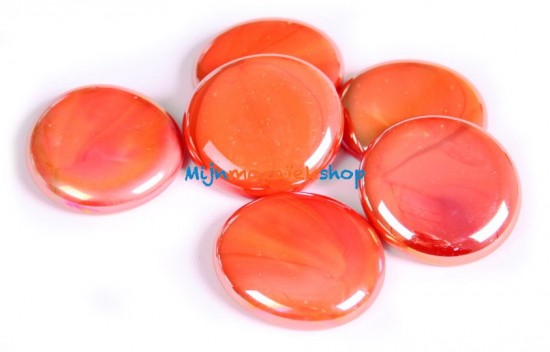 Glasparels XL (nuggets/gems) - oranje opaal
