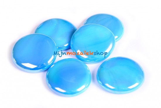 Glasparels XL (nuggets/gems) - turquoise opaal