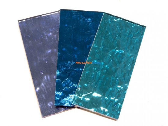 Glasplaatjes spiegel   mix blauw