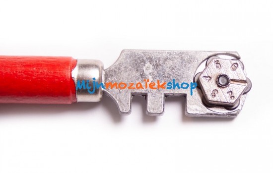 Glassnijder met 6 hardmetalen wieltjes