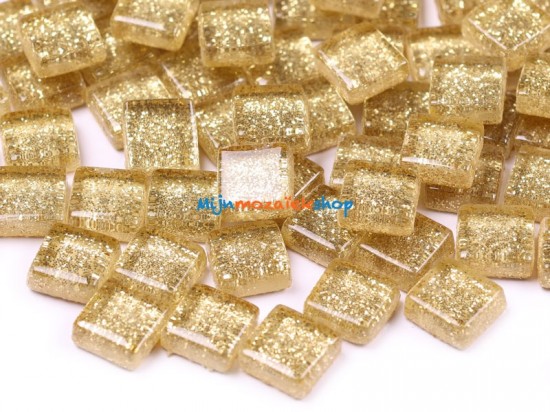 Glitter 1 cm   gouden sterrenstof 800
