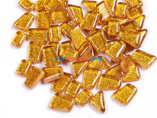 Glitter Crystal Glas Mozaïeksteentjes – goud