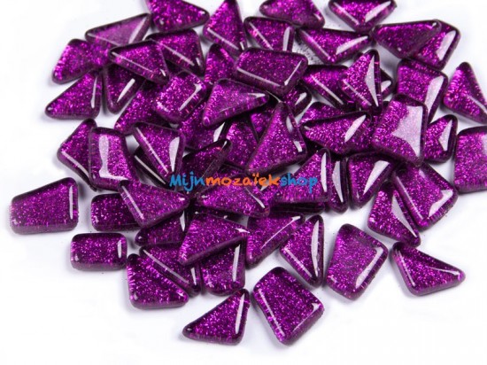 Glitter Crystal Glas Mozaïeksteentjes – paars
