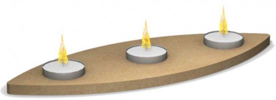 Gom1097   waxinielicht 3 plank ovaal