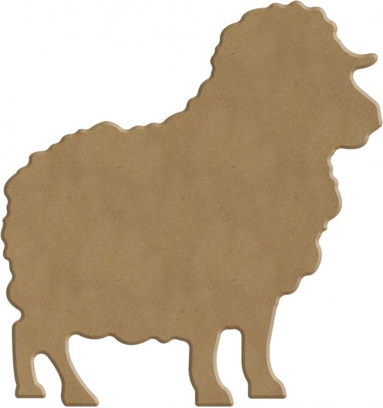 MDF schaap (13 x 12 cm)