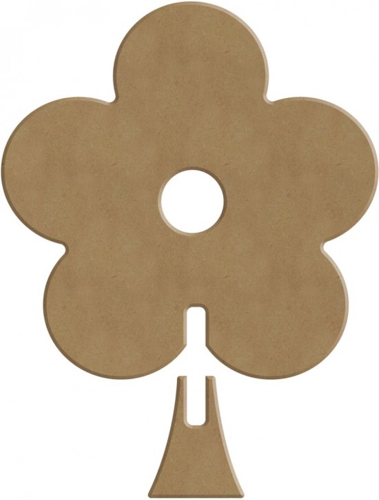 Gomille mdf figuur bloemen 3 stuks