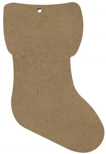 MDF figuur - kerstsok (15 cm)