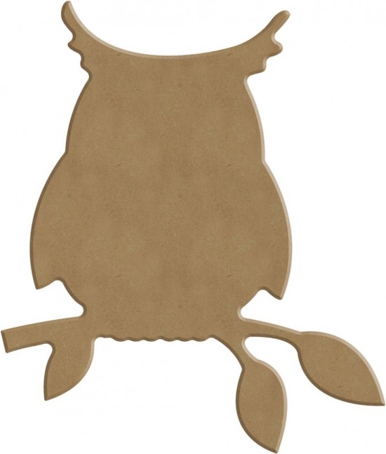 MDF uil op tak (15 cm)