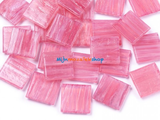 Mozaïeksteentjes met goudader kleur -pink heather roze 20 mm