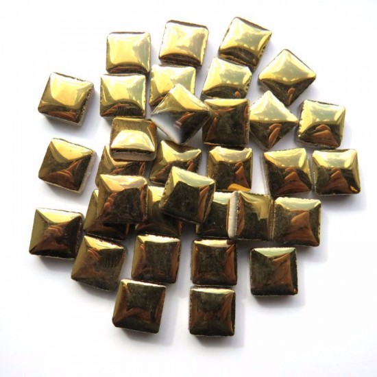 Kermiek mozaieksteentjes 10 mm - goud