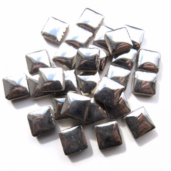 Kermiek mozaieksteentjes 10 mm - zilver