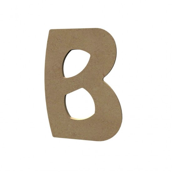 Mozaïek ondergrond - MDF letter B (15 cm)