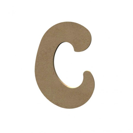 Mozaïek ondergrond - MDF letter C (8 cm)