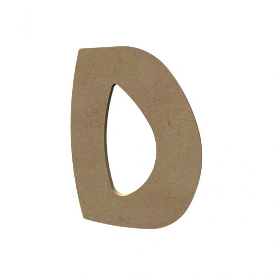 Mozaïek ondergrond - MDF letter D (15 cm)