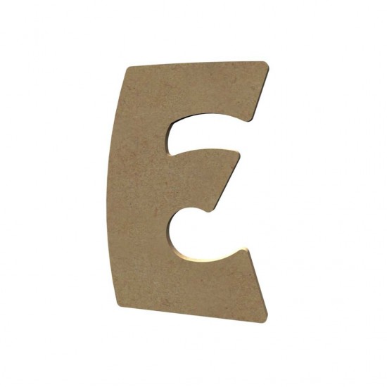 Mozaïek ondergrond - MDF letter E (15 cm)