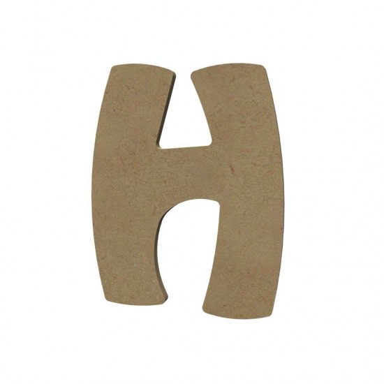 Mozaïek ondergrond - MDF letter H (15 cm)
