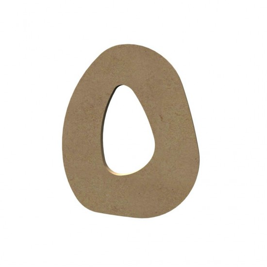 Mozaïek ondergrond - MDF letter O (15 cm)
