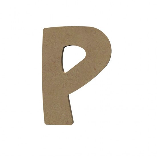 Mozaïek ondergrond - MDF letter P (15 cm)