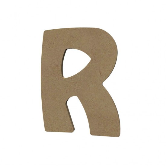 Mozaïek ondergrond - MDF letter R (15 cm)
