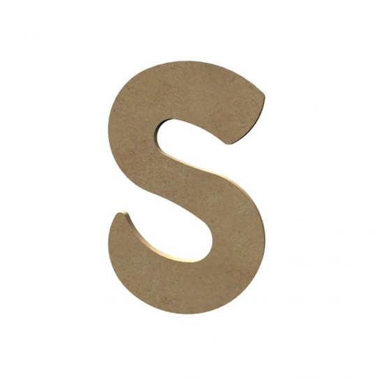 Mozaïek ondergrond - MDF letter S (8 cm)