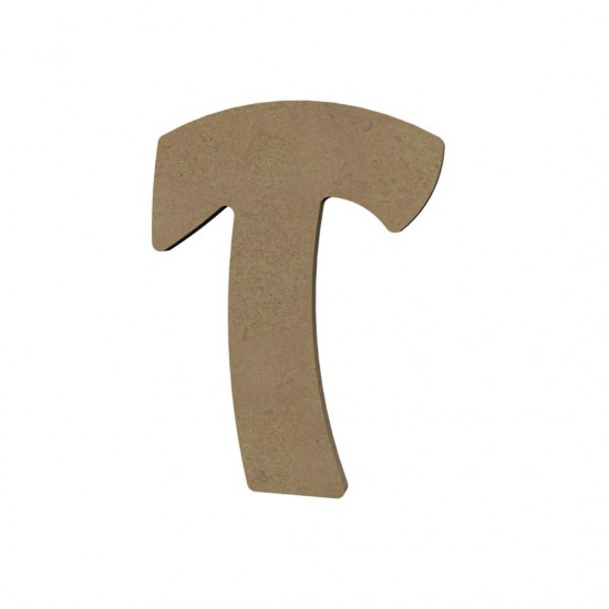 Mozaïek ondergrond - MDF letter T (8 cm)