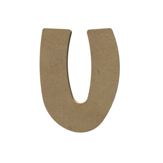 Mozaïek ondergrond - MDF letter U (15 cm)
