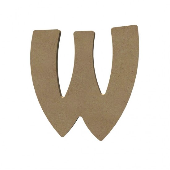 Mozaïek ondergrond - MDF letter W (8 cm)