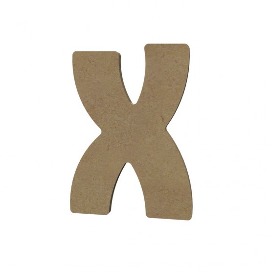 Mozaïek ondergrond - MDF letter X (15 cm)