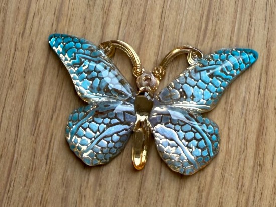 Vlinder de luxe - licht blauw; per 2 stuks