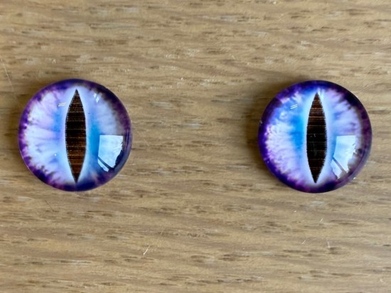 Ogen 12 mm paars; per paar