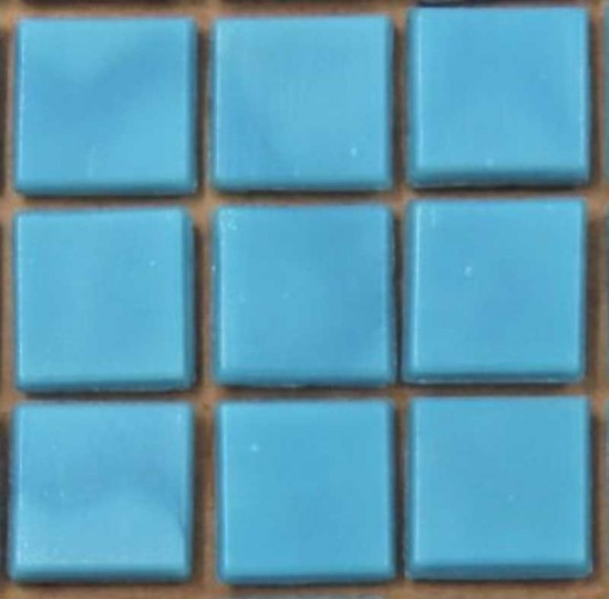Glas mozaïeksteentjes vierkant 1,5 cm - terbium blue