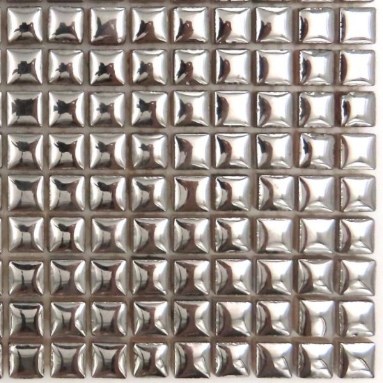 Kermiek mozaieksteentjes 10 mm - zilver