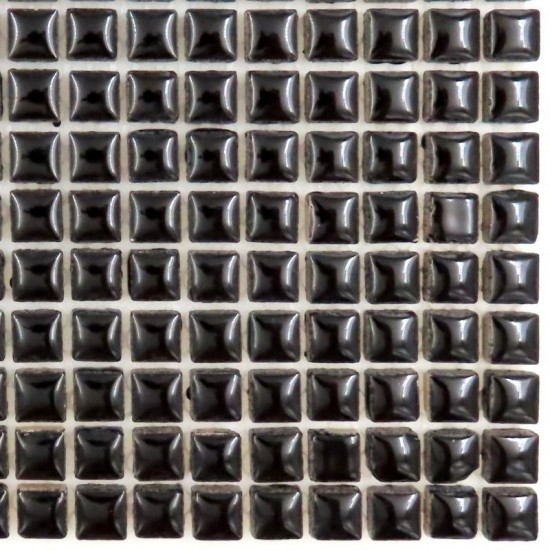 Kermiek mozaieksteentjes 10 mm - zwart