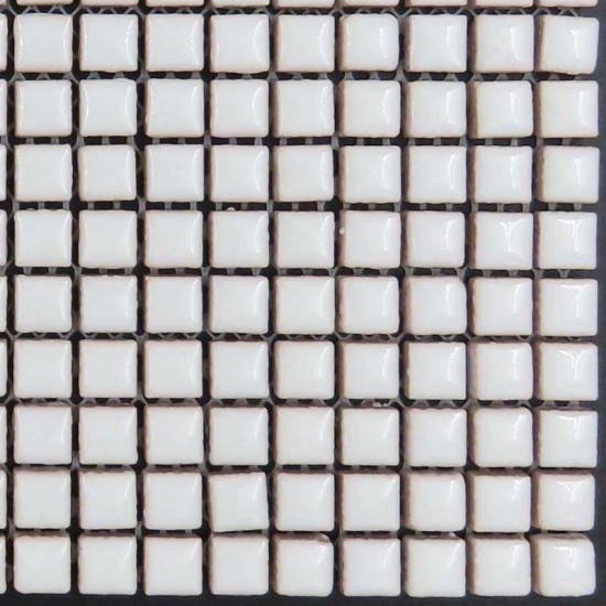 Kermiek mozaieksteentjes 10 mm - wit