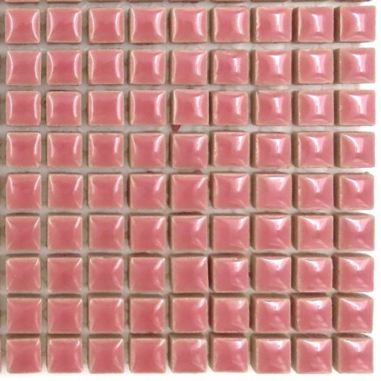 Keramiek mozaïeksteentjes 10 mm - donker roze