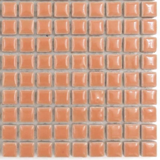 Keramiek mozaïeksteentjes 10 mm - perzik