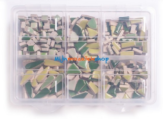 Mozaieksteentjes Box de luxe groen