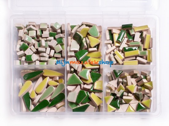 Mozaieksteentjes Box de luxe weidegroen