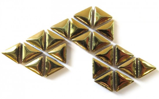 Keramiek driehoekjes - goud