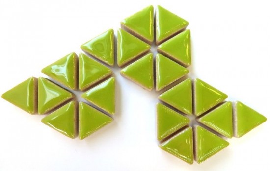 Keramiek driehoekjes - kiwi