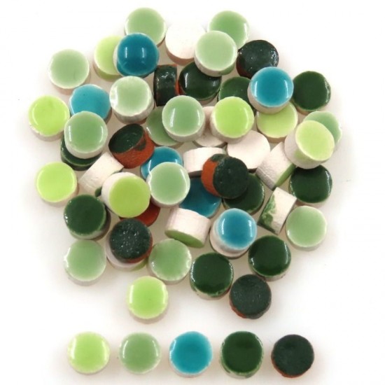 Keramiek micro 5 mm rond   mix groen