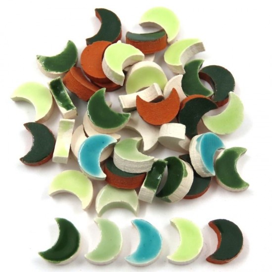 Micro mozaïeksteentjes 8 mm maan – mix groen