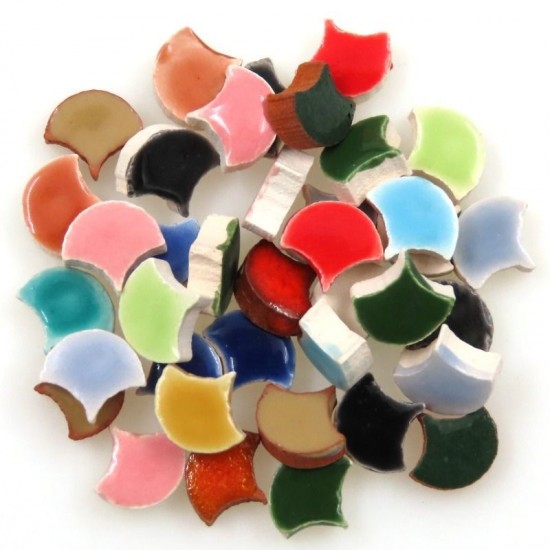 Micro mozaïeksteentjes 8 mm waaiervorm – bonte mix