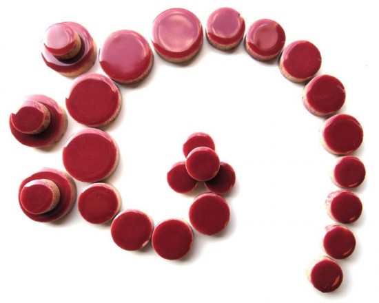 Keramiek rond   h47 merlot