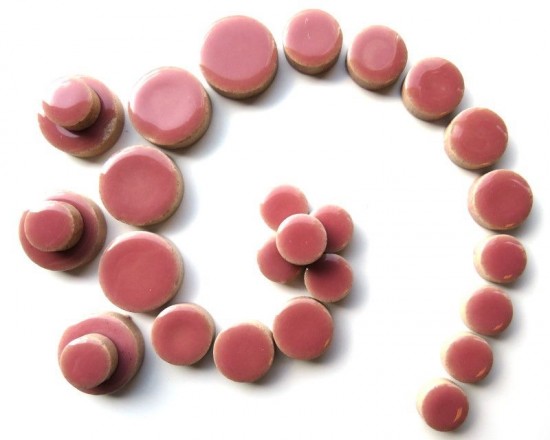 Keramiek rond   h49 dusty rose